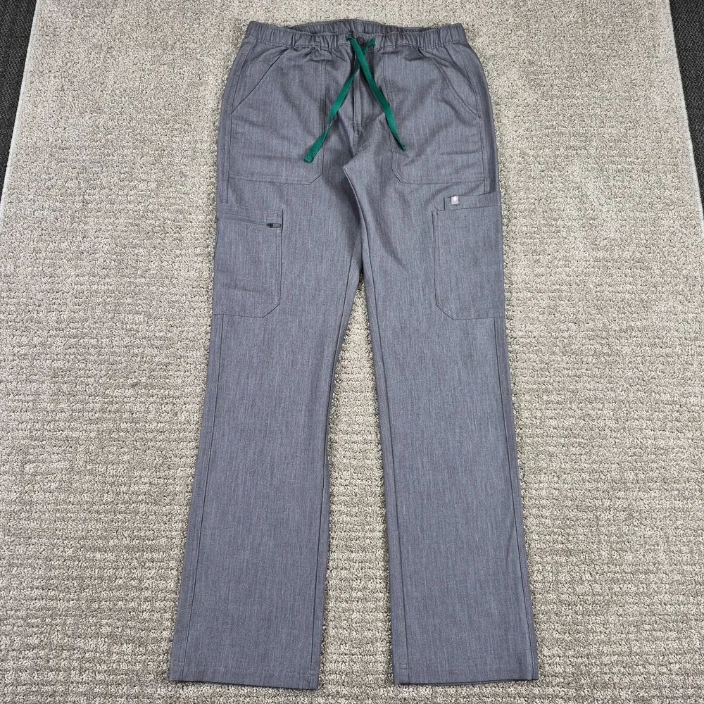 FIGS Mens Cairo Cargo Straight-Leg Scrub Pants (M Tall) Graphite Grey TM3001T